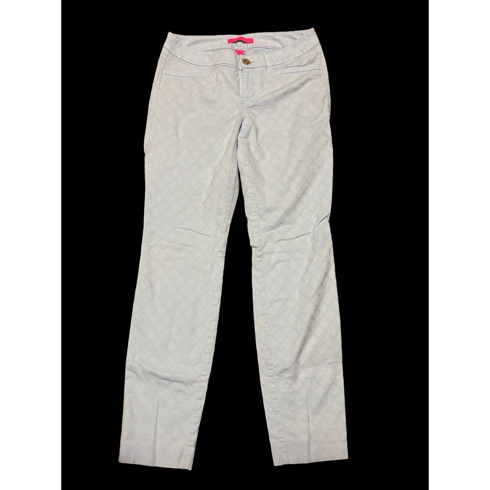 Lilly Pulitzer Kelly Textured Blue Pants Size 2